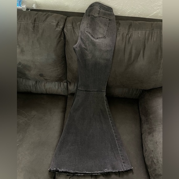 Free People Black Flare Pants - Picture 4 of 8